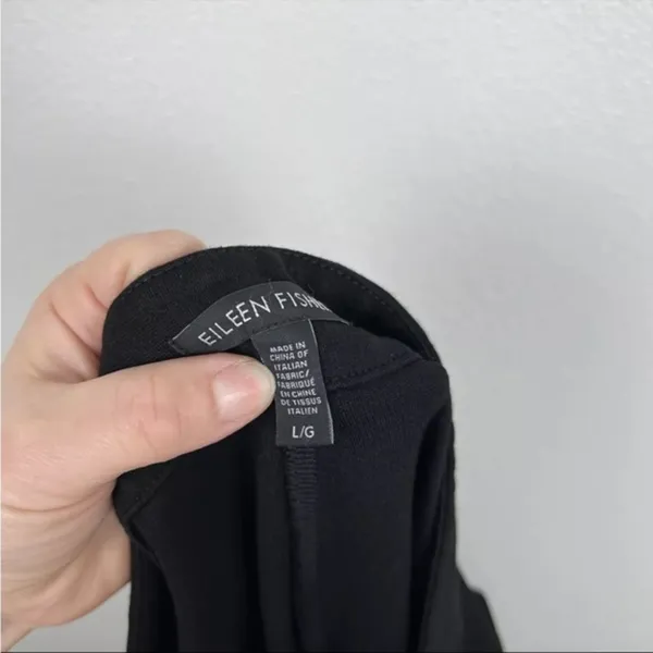 Eileen Fisher Black Ponte‎ Pants Sz L - Image 5