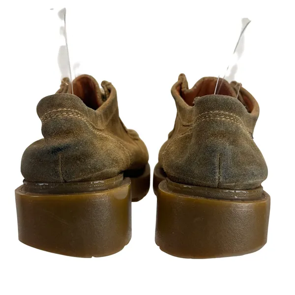 Vtg Mudd Sara 90s Platform Loafers Suede Brown Chunky Lug‎ Shoes 8.5 Academia - Image 6