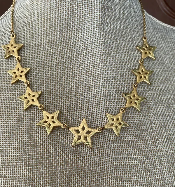 by Baublebar Gold Crystal Star Necklace - Image 4