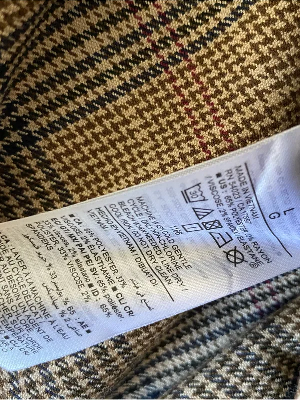 OLD NAVY Plaid Taylor Wide Leg Trousers - Image 7