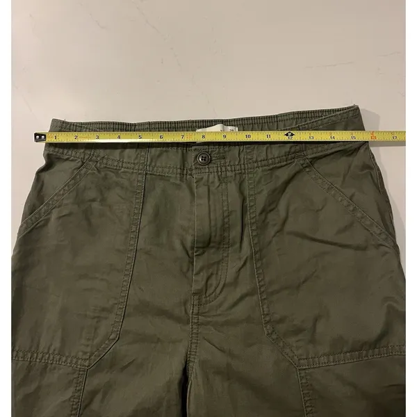 NWT Abercrombie & Fitch High Rise 90s Utility Cargo Pant Green 29/8 Short - Image 6