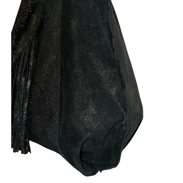 Banana Republic Black Leather Tote Bag Large Shoulder Purse Tassel‎ NWT - Image 5