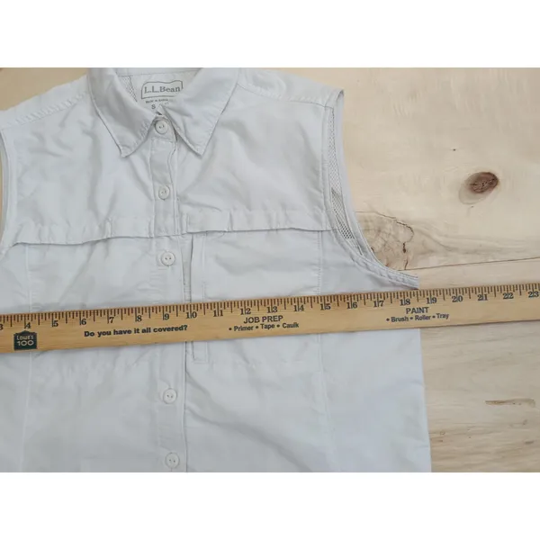 L.L.Bean Women's White Sleeveless Hiking Outdoor Shirt Top S Small Vented Excell - Image 12