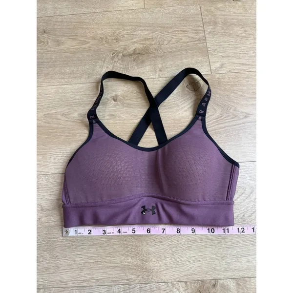 EUC Under Armour Women Sports Bra Purple Fitted Wireless Racerback size XS - Image 4