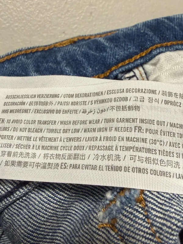 Abercrombie & Fitch Curve Love 90s Baggy Low Rise Denim Jeans Women's 25 0R Blue - Image 13