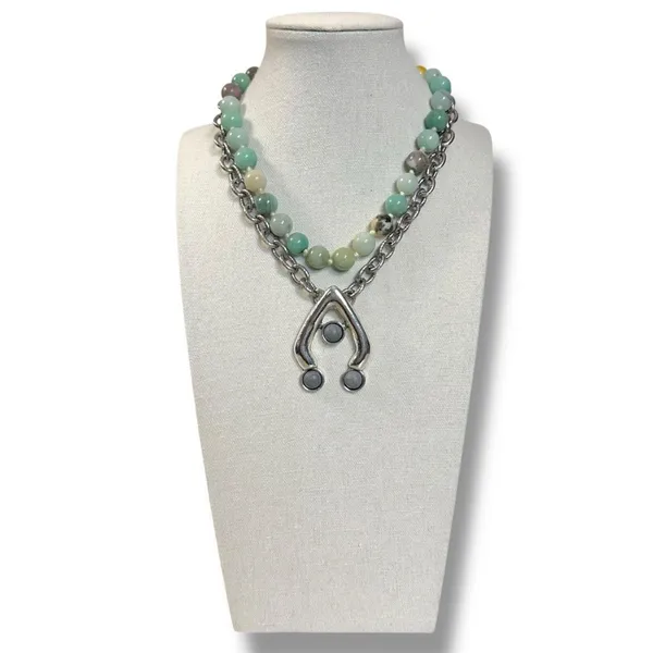 Free People Ariana Ost Bohemian Chunky Layered Think Im Dreaming Necklace NWT - Image 7