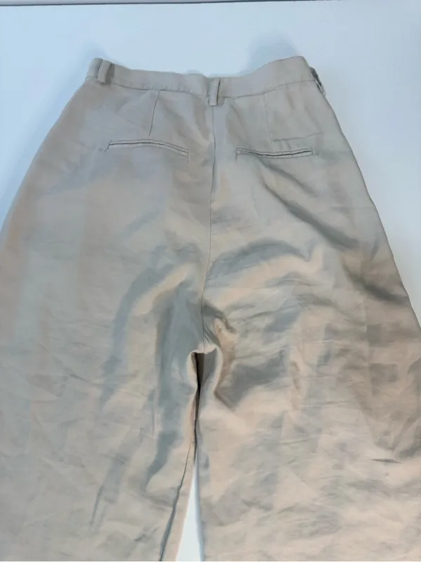 NONchalant Cream Wide-Leg High-Rise Trousers - Image 7