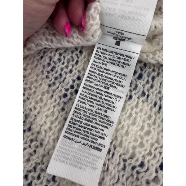Abercrombie & Fitch‎ Y2K Fair Isle Wool Sweater Women S Embellished Coquette - Image 5