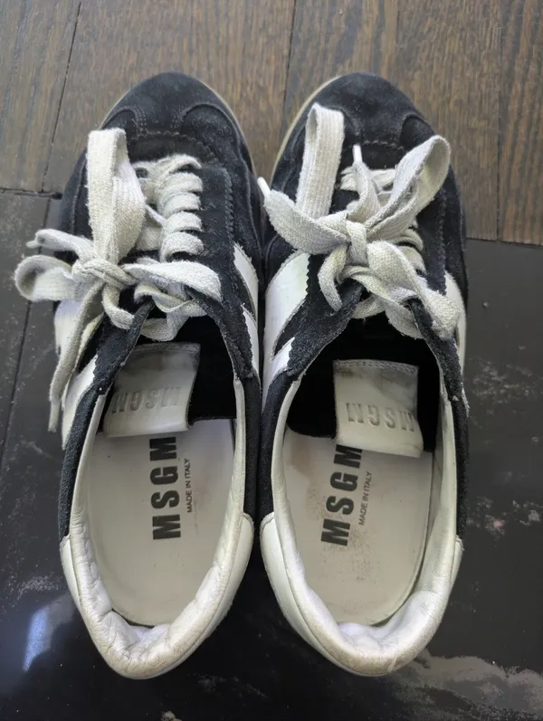 MSGM Panelled Suede Low Top Sneakers Size 36 - Image 3