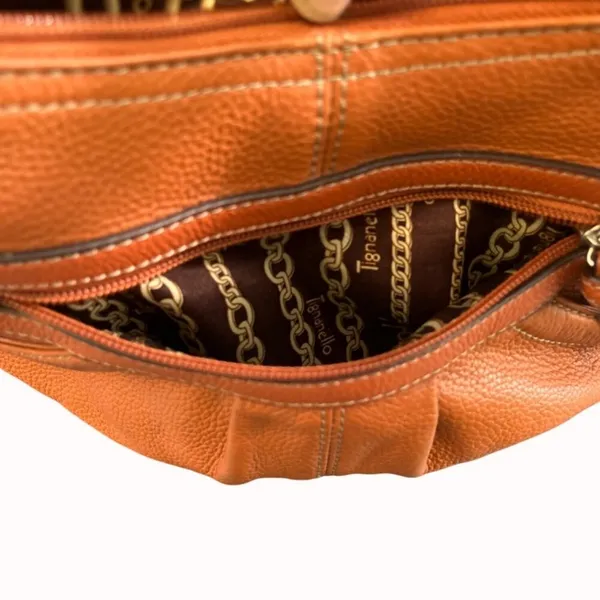 Tignanello Women's Orange Leather Purse/Shoulder Bag SKU 5291 - Image 4