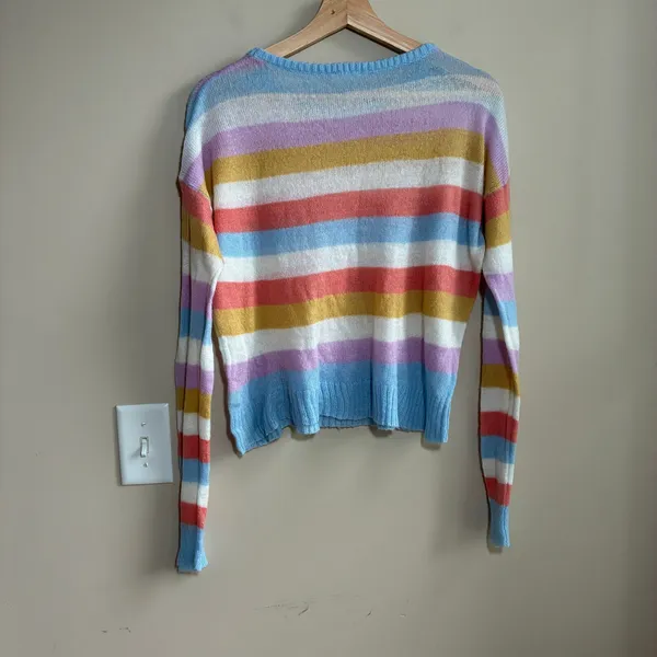 Anthropologie hem & thread colorful striped sweater women's size small pullover - Image 6