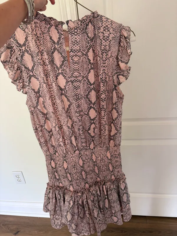 Pink snake print dress - Image 3