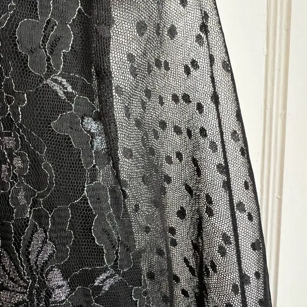 Simply Couture Black Lace Peter Pan Collar Mod Mini Dress Small - Image 10