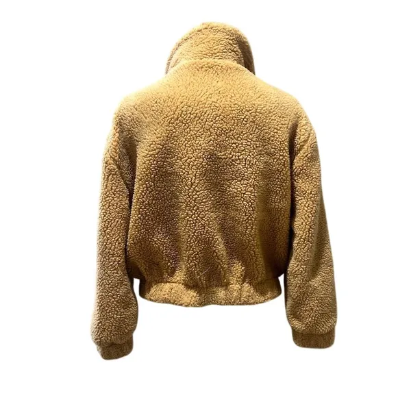 Urban Outfitters Women's Teddy Jacket Brown Zip Up Size S Standard - Image 7