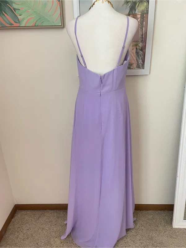 Azazie Emerald Maxi Dress in Lilac Size 6 - Image 10