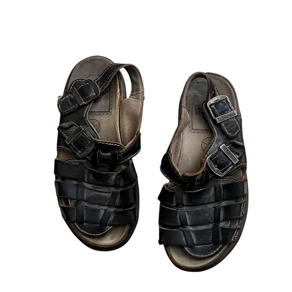Vintage Dr. Martens Unisex Brown Leather Fisherman Sandals Size 8 - Image 3