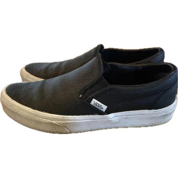 Vans Classic Slip-On Sneakers Unisex‎ Black Perforated Size Men 7 Women 8.5 - Image 6