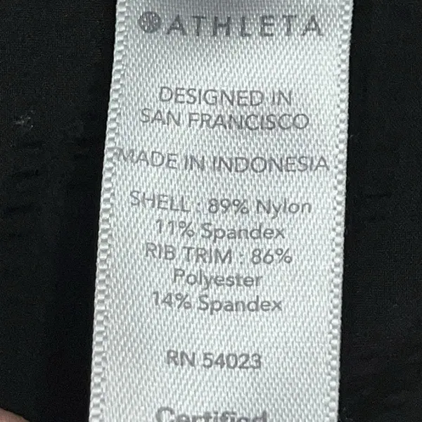 Athleta Womens‎ Textured Brooklyn Jogger Pants Size 16 Black Side Stripe Nylon - Image 6