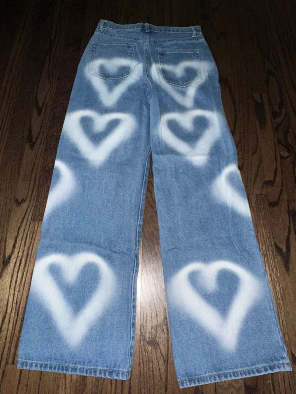Adika Airbrush Heart Jeans - Image 3