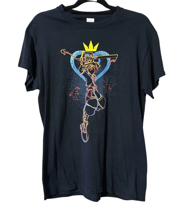 Shadow Of The Keyblade Kingdom Hearts pullover Gildan medium Graphic pop up tee - Image 7