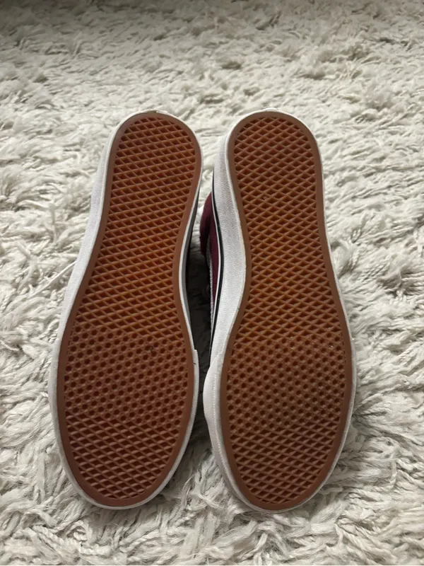 Vans High Top Sneakers Women’s Size 6, Men’s Size 4.5 Burgundy with White - Image 7