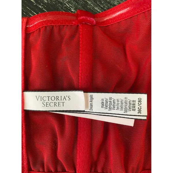 Victoria’s Secret Red Satin Strapless Longline Underwire Bra 36C - Image 4