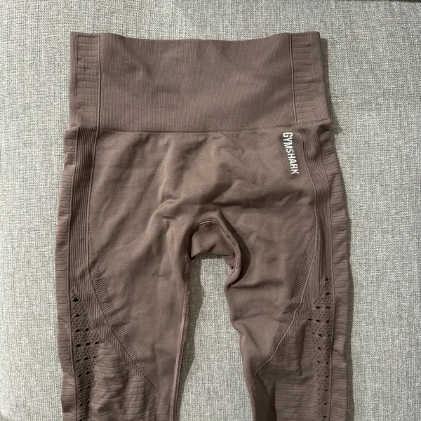 Gymshark Kids Chocolate Brown Seamless Leggings - Image 3