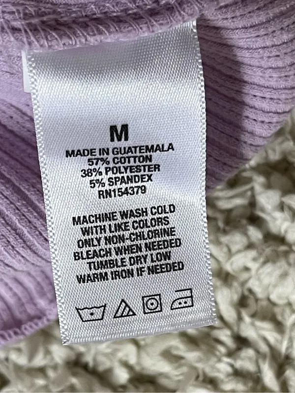 Aeropostale Lilac Ribbed Crop Tee - Image 6