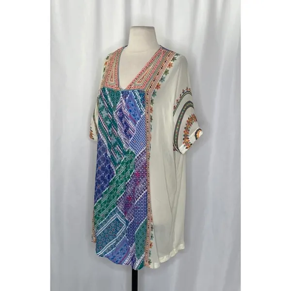 Anthropologie TANVI KEDIA Veena Beaded Caftan Beaded Mini Dress Bohemian Small - Image 6