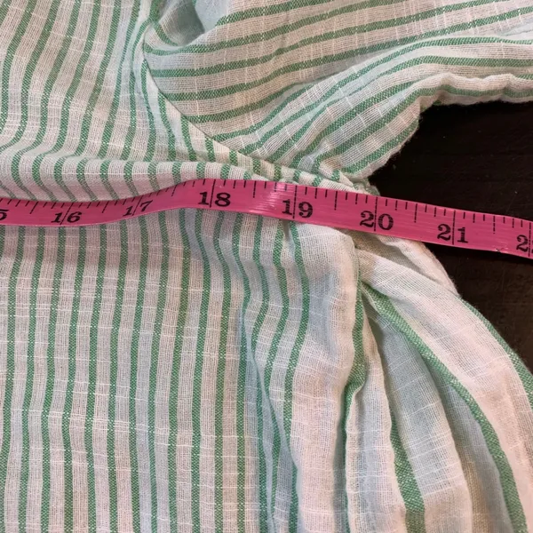 April Cornell Striped Button Down Tunic‎ Top Boho Gauze Womens S Semi Sheer READ - Image 7