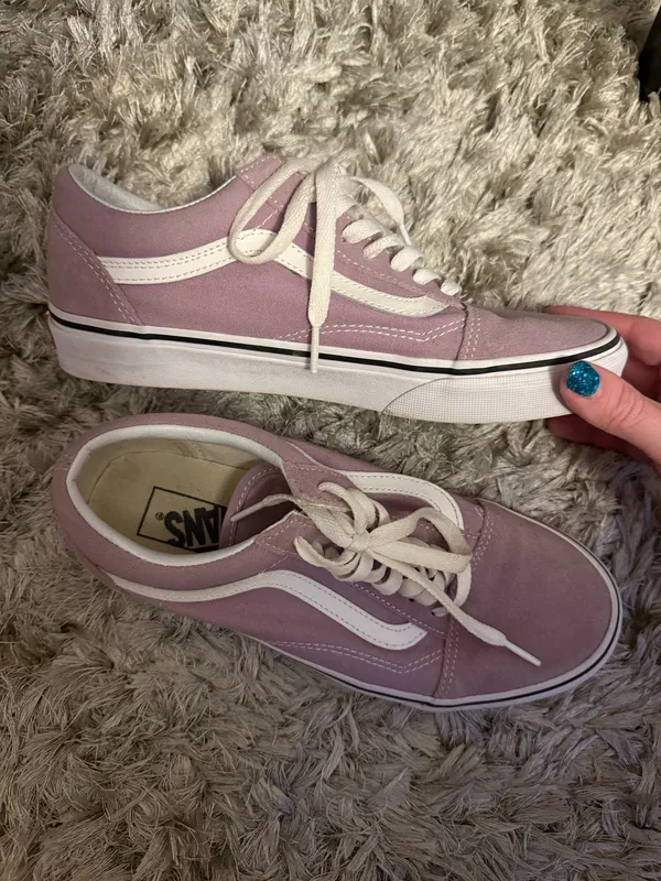 Lilac Old Skool Vans - Image 6