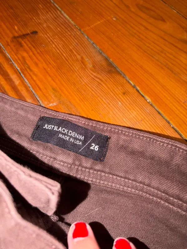 Just Black Denim Brown Utility Pants - Image 3