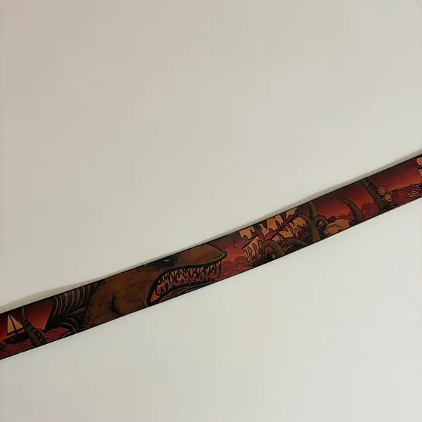 Unisex JON WYE Leather Paisley Belt Western Retro Made in USA Men Women 46.5" - Image 5