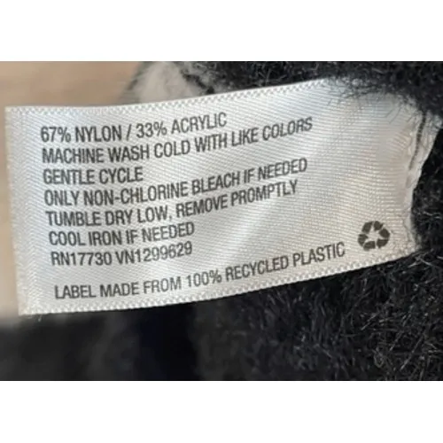 KNOX ROSE Women's Sweater XXL Black White Striped Fuzzy V‎ Neck Cozy Knit Target - Image 7