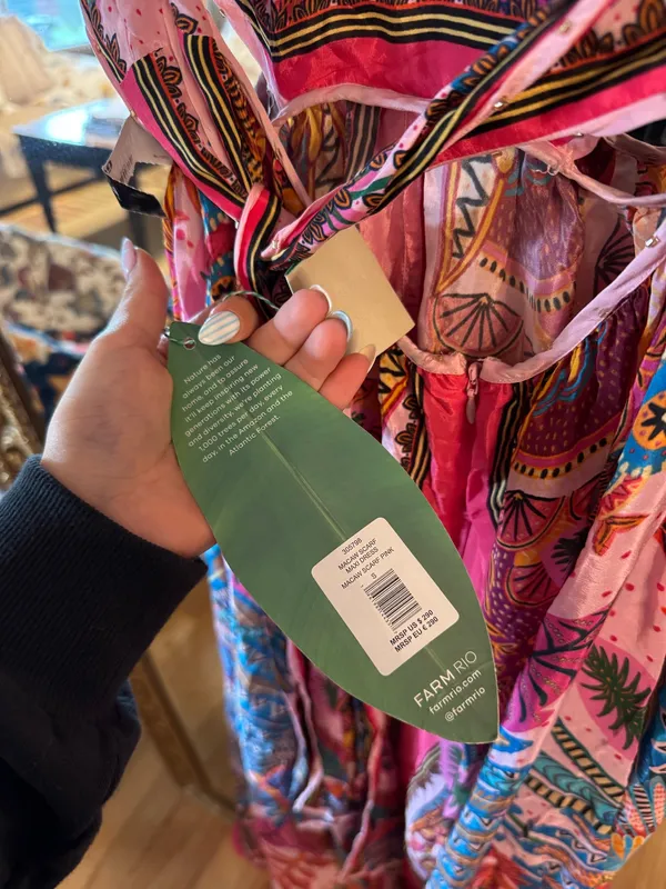 Farm Rio macaw scarf maxi dress small - Image 9