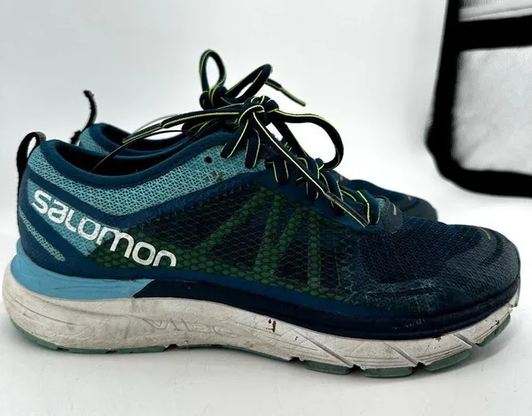 Salomon Sonic RA Max Running Sneakers Sensi Fit Shoes Lace Up Green Blue 8.5 - Image 3