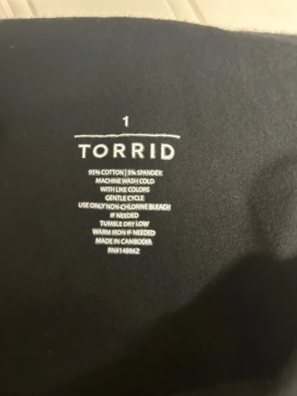 Torrid Black Fold Over Leggings Size 1 - Image 4