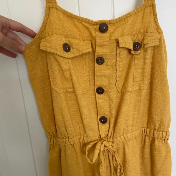 Hot Kiss women’s yellow cinched waist jumpsuit‎ — small - Image 2