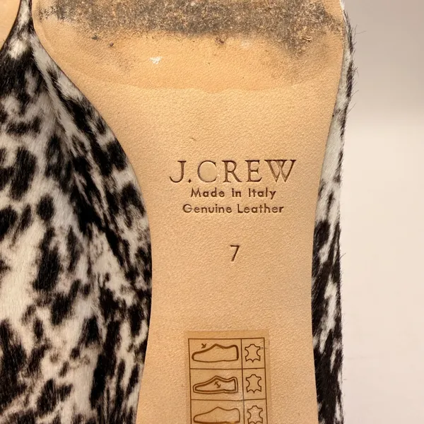 J.Crew Collection Made in Italy Calf Hair Animal Print Kitten Heel Pumps Size 7 - Image 8