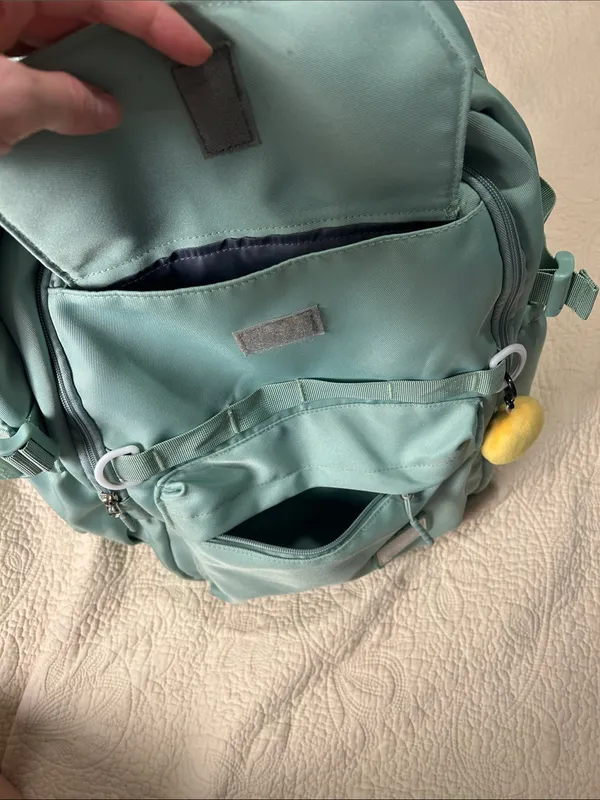 Pragari Mint Green Backpack with Emoji Charm - Image 7