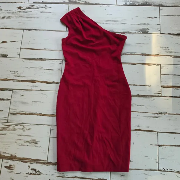 Dress The Population NWT Quinn One Shoulder Cocktail Dress Red Size Medium - Image 2