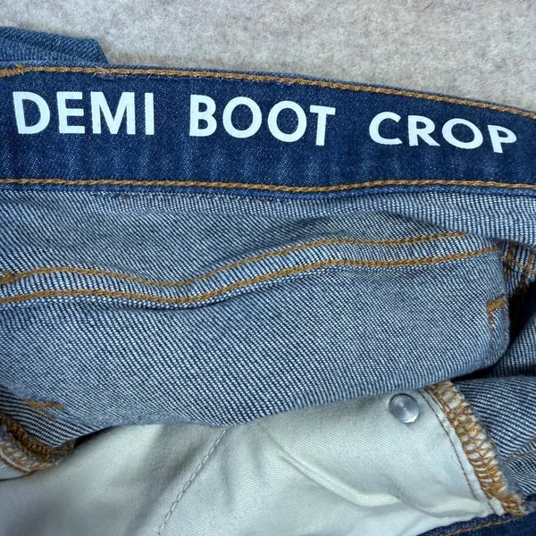 J.Crew Billie‎ Demi Boot Crop Jeans Womens 27 Medium Wash Raw Hem Minimalist - Image 5