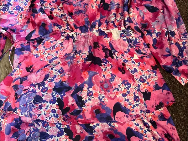 Zara purple and pink printed dress - Image 5