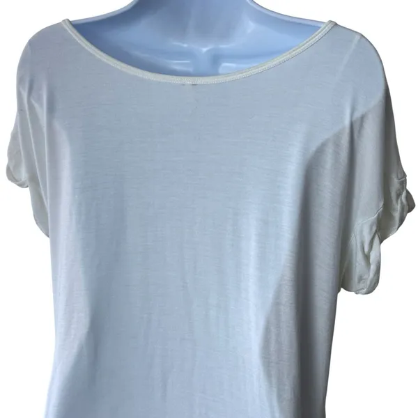 Free People White Floral Sheer Top Lightweight Fairy Festival Boho Feminine S - Image 7