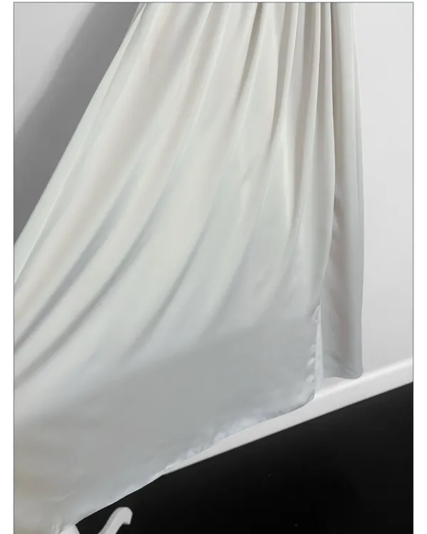 White by Vera Wang Champagne Halter Maxi Dress - Image 7