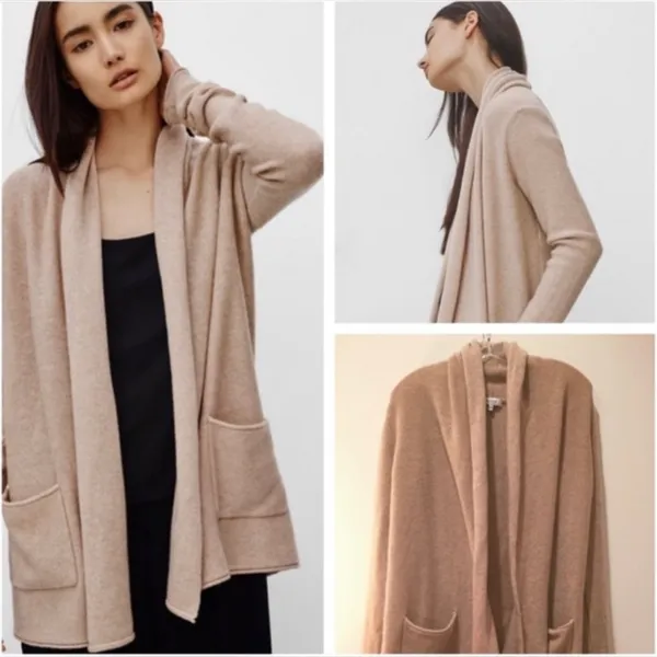 Babaton Beekman Wool‎ Cashmere Open Front Cardigan Size L - Image 4
