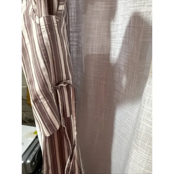 Tribe Kelley GRAYTon Tank Wide Leg Pant Summer Set Mocha Stripe cotton W XL - Image 6