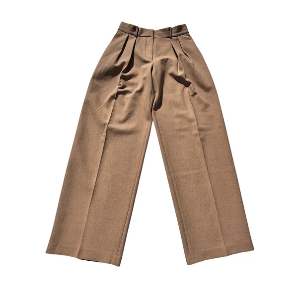 Babaton Artizia Womens The Effortless Pant Camel Wide Leg Pleated 2 - Image 3