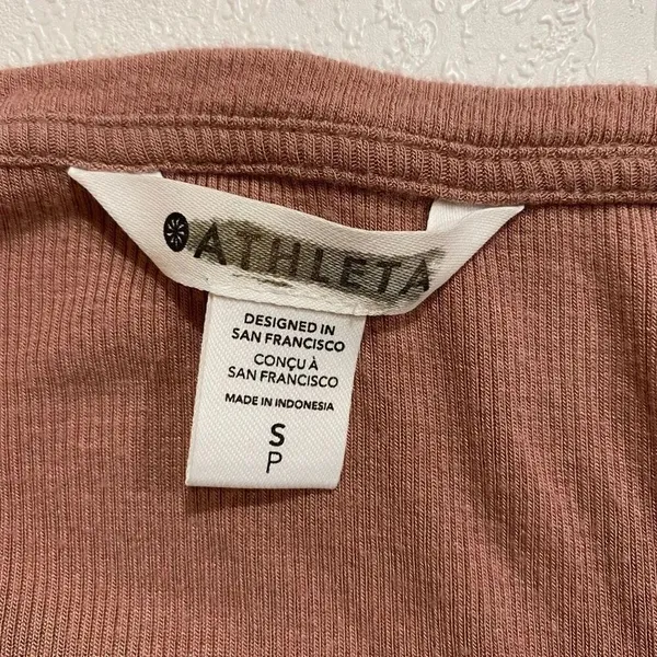 Athleta Sleeveless Tank Top Small Terracotta Brown Lightweight Lounge Activewear - Image 5