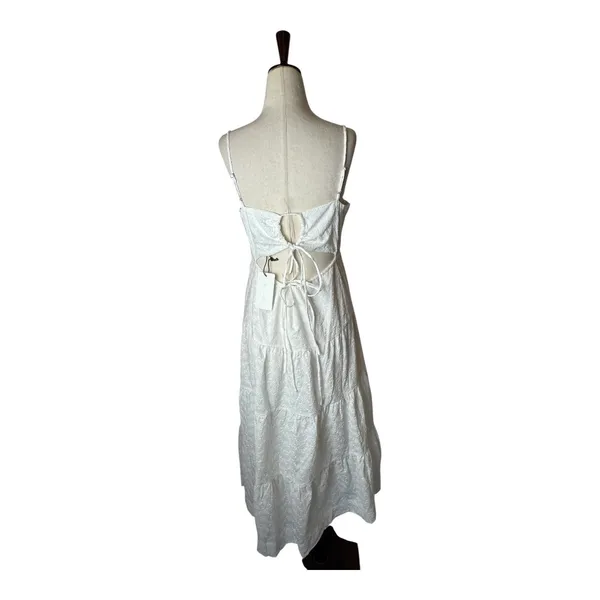Line &‎ Dot Charlotte Dress Women Small White Eyelet Embroidered Midi NWT Boho - Image 4